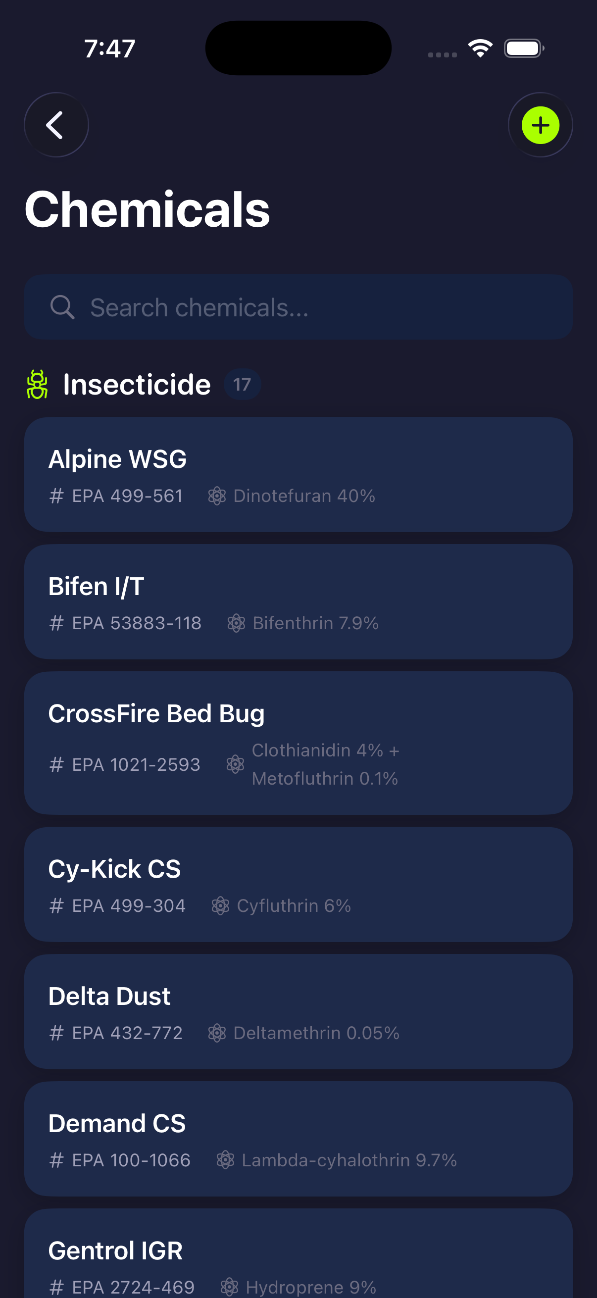 Chemical database
